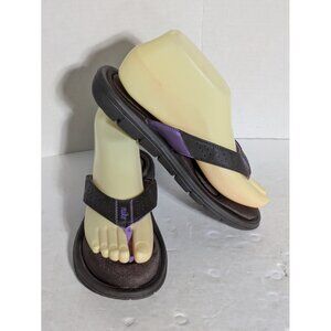 Nike Comfort Footbed Thong Flip-Flops Sandals Brown Purple Womens US 7